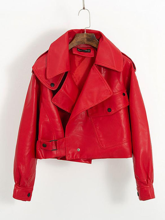 "Sia" Faux Leather Oversized Jacket